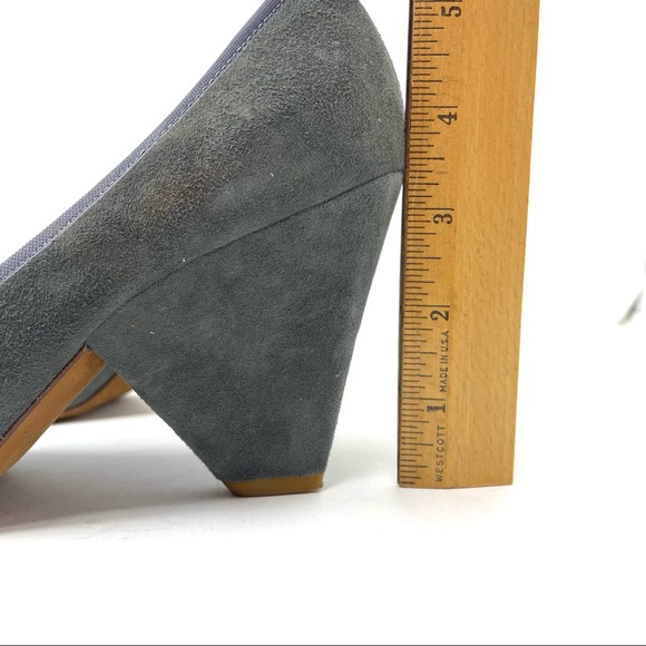 ACCESSOIRE DIFFUSION gray suede heels, vintage, made in Spain, size 39 - Picture 11 of 13